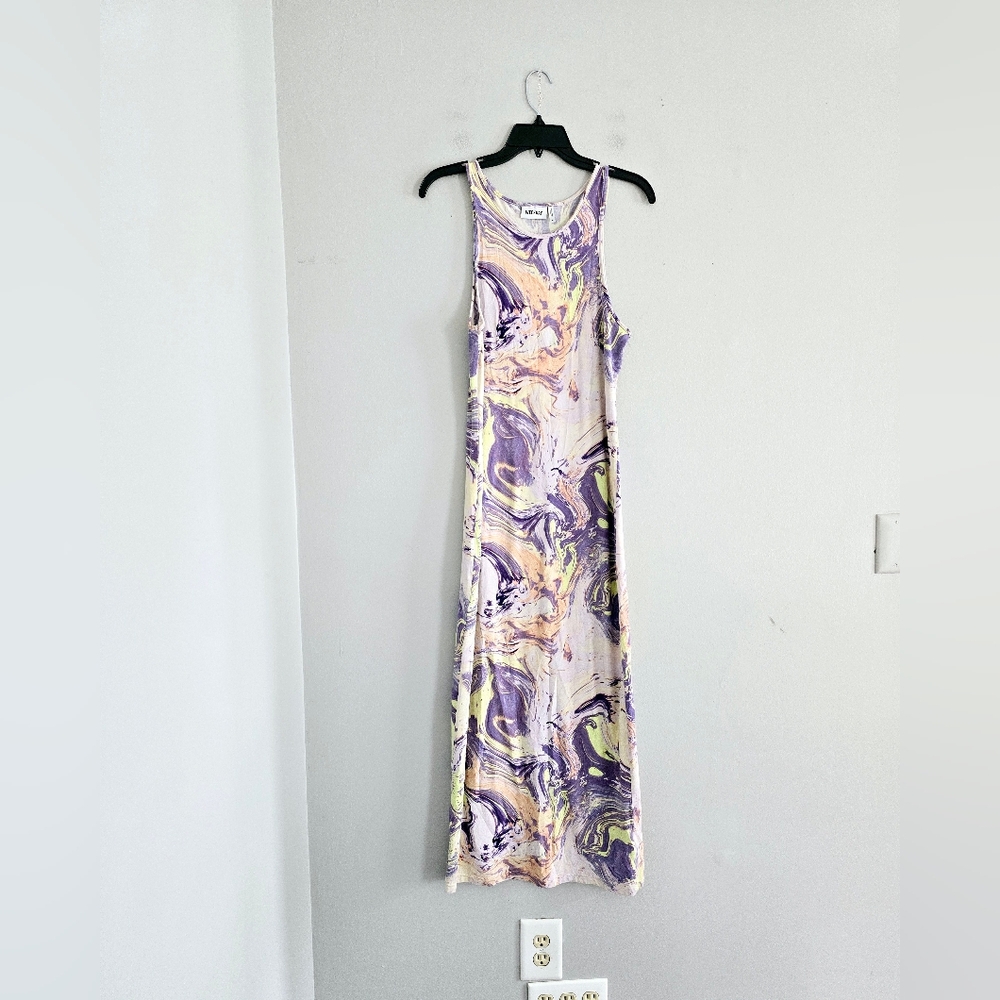 Weekday Tiedye Maxi Bodycon Dress L